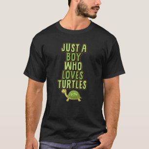 T-shirt Mens Juste Un Garçon Qui Aime Les Tortues