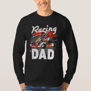 T-shirt Mens Kart Papa Daddy Pit Crew Racing Go Kart Speed