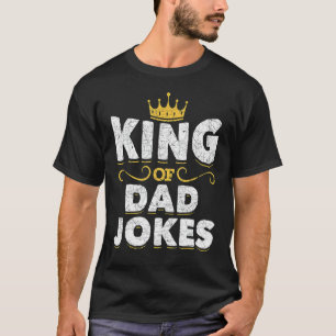 T-shirt Mens King Of Papa Blague Couronne Rad Blagues Puns