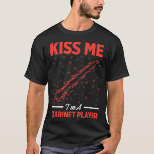 T-shirt Mens Kiss Me Im A Clarinet Player Funny Clarinet P