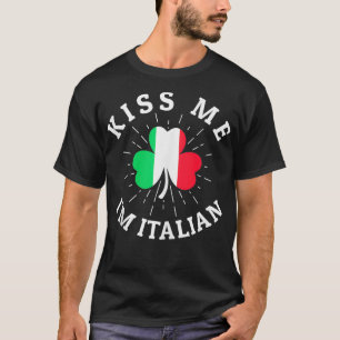 T-shirt Mens Kiss Me Im Italien Jour de la Saint Patrick I