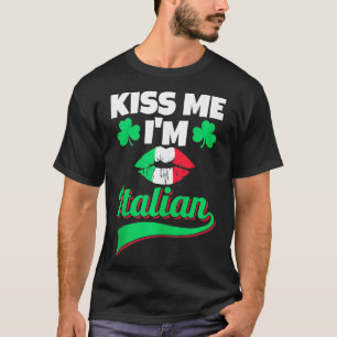 T-shirt Mens Kiss Me Im Italien Jour de la Saint Patrick I