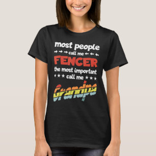 T-shirt Mens La plupart des gens me traitent Fencer plus i