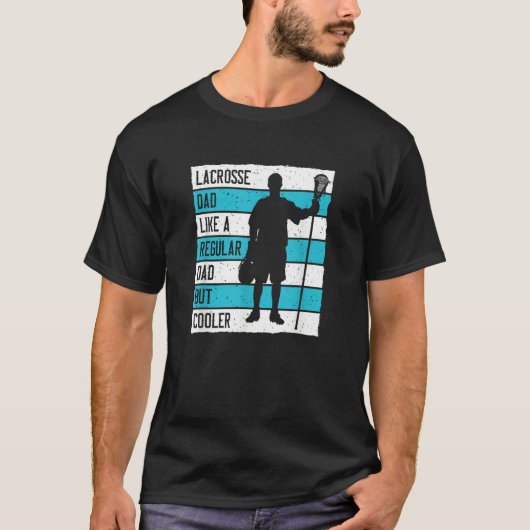 T-shirt Mens Lacrosse Dad Like A Regular Dad But Cooler 1 (Devant)