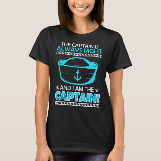 T-shirt Mens Le Capitaine A Toujours Raison Je Suis Kätp N (Devant)