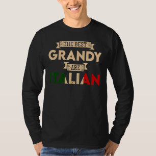 T-shirt Mens Les Meilleurs Grandy Sont Drapeau Italien Pa