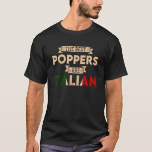 T-shirt Mens Les Meilleurs Poppers Sont Drapeau Italien Pa