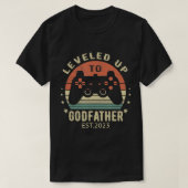 T-shirt Mens Leveled To Godfather 2023 pour Video Gamer (Design devant)