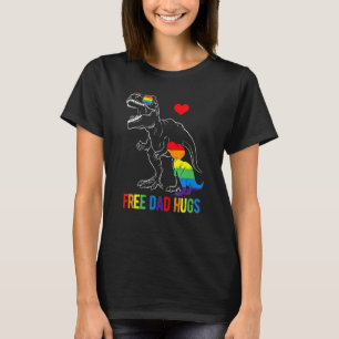T-shirt Mens Lgbt Free Dad Hugs Dinosaur Rex Papasaurus Al