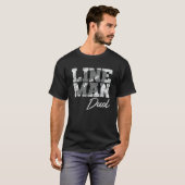 T-shirt Mens Lineman Dad  Football Player Matching Family (Devant entier)