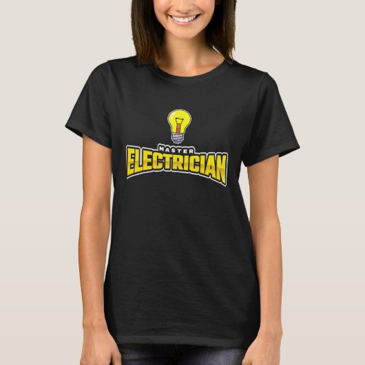 T-shirt Mens Lineman Light Bulb Electricity Master Electri (Devant)