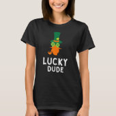 T-shirt Mens Lucky Dude St Patrick's Day Lunettes de solei (Devant)