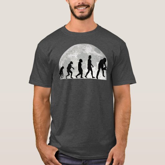 T-shirt Mens Lumberjack Evolution Moon Fortisateur de la L (Devant)