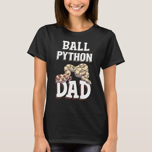 T-shirt Mens Lustige Schlange Design Ball Python Papa (Devant)