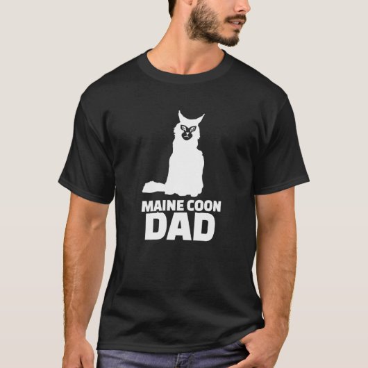 T-shirt Mens Maine Coon papa (Devant)