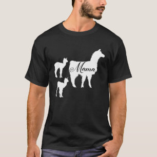 T-shirt Mens Mama Llama Silhouette mignonne Maman Alpaca L