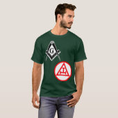 T-shirt Mens Mason Royal Arc Split T Masonic York Rite (Devant entier)