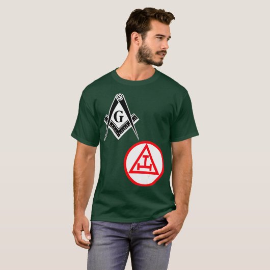 T-shirt Mens Mason Royal Arc Split T Masonic York Rite (Devant entier)