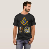 T-shirt Mens Mason Scottish Rite Knights Templar T Shirt Y (Devant entier)