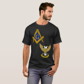 T-shirt Mens Mason Scottish Rite Split T Shirt Masonic Tee (Devant entier)