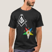 T-shirt MENS Mason Split Long T Masonic Eastern (Devant)