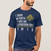 T-shirt Mens Masonic Freemason Venin Square And Compass (Devant)