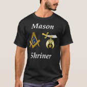 T-shirt Mens Masonic Shriner Split T Shirt Mason Shrine No (Devant)