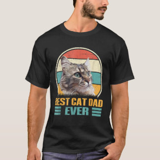 T-shirt Mens Meilleur chat Papa Jamais Chat Papa Papa Père