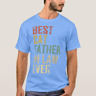 T-shirt Mens Meilleur Chat Père En Droit Jamais Drôle Gras