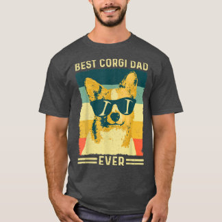 T-shirt Mens Meilleur Corgi Papa Jamais Vintage Retro Desi