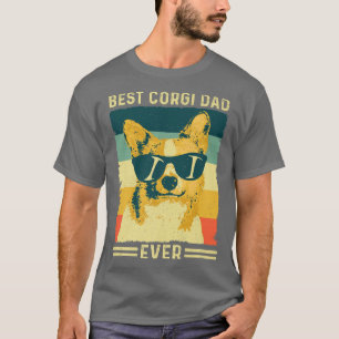 T-shirt Mens Meilleur Corgi Papa Jamais Vintage Retro Desi