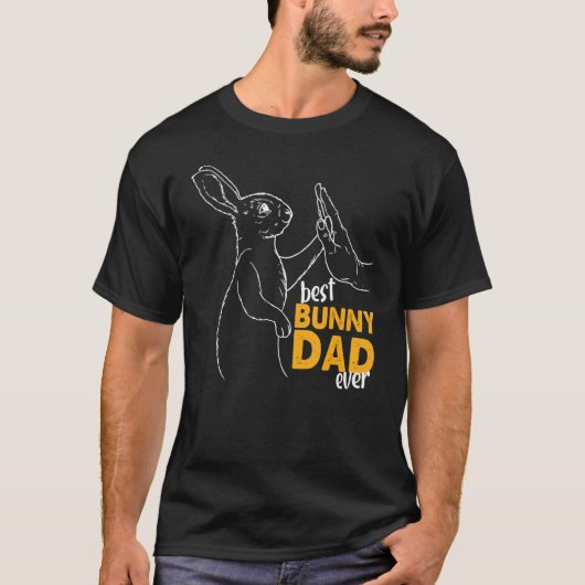 T-shirt Mens Meilleur Lapin Papa Jamais Rabin Papa Lapin P (Devant)