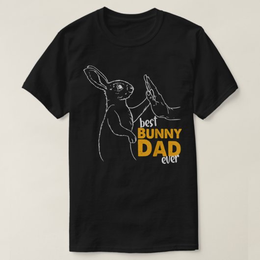 T-shirt Mens Meilleur Lapin Papa Jamais Rabin Papa Lapin P (Design devant)