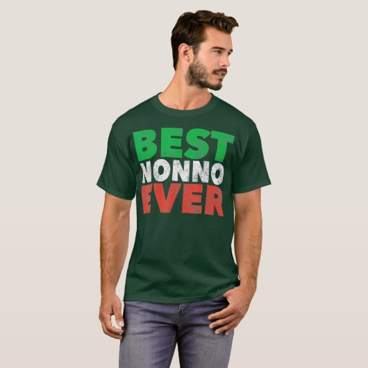 T-shirt Mens Meilleur Nonno jamais grand-père italien gran (Devant entier)