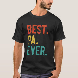 T-shirt Mens Meilleur Pa Jamais Père Fête Pa Longues Manch