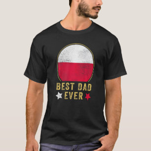 T-shirt Mens Meilleur Papa Jamais Polonais Père Pays Polog
