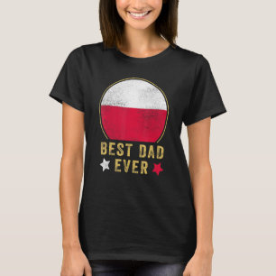 T-shirt Mens Meilleur Papa Jamais Polonais Père Pays Polog