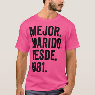 T-shirt Mens Mejor Marido Desde 1981 41ème mariage anniver
