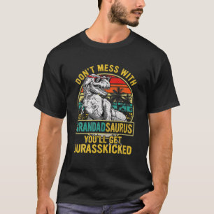 T-shirt Mens Men Father's Day Funny Grandadsaurus Dinosaur