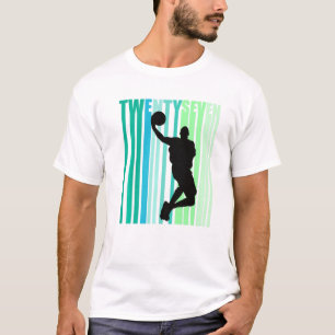 T-shirt Mens Mens 27th Birthday Basketball 27 Today Joueur
