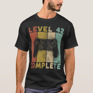 T-shirt Mens Mens 42nd Birthday Men Gaming Level 42 Comple