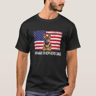 T-shirt Mens Mens Allemand Berger Papa Us Drapeau 4 juille