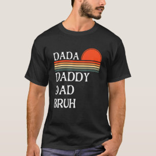T-shirt Mens Mens Dada Papa Papa Papa Papa Bruh Papa Couch