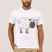 T-shirt Mens Mens de moutons laineux (Devant)