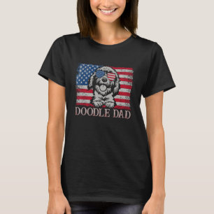 T-shirt Mens Mens Doodle Papa Goldendoodle Dog American Fl