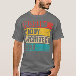 T-shirt Mens Mens Mari Papa Architecte Héros Père Da