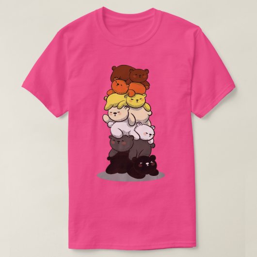 T-shirt Mens Mens Mignonne Gay Porte Pride Couleurs Ours D (Design devant)