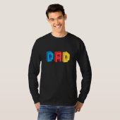 T-shirt Mens Mens Papa Brick Builder Blocks Master Builder (Devant entier)