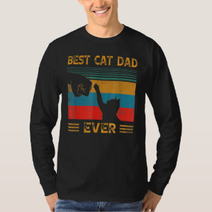 T-shirt Mens Mens Vintage Meilleur Chat Papa Jamais Bump G