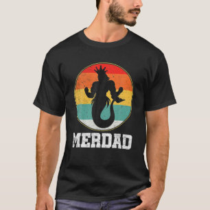 T-shirt Mens Merdad Daddy Merman Sous Mer Soleils Retro
